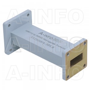 11290WA-101.6 Rectangular to Rectangular Waveguide Transition 8.2-10GHz 101.6mm(4inch) WR112 to WR90
