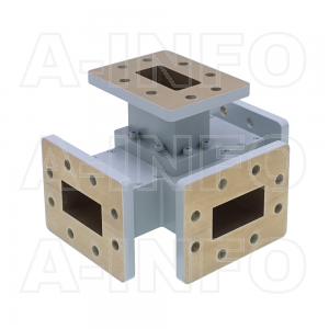 159WMT WR159 Waveguide Magic Tee 4.9-7.05GHz with Four Rectangular Waveguide Interfaces