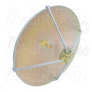 KSC-15-40-A Linear Polarization Cassegrain Antenna 50-75GHz 45db Gain 18" Reflector Diameter Rectangular Waveguide Interface