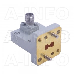 180DRWCAKM_Cu Right Angle Double Ridge Waveguide to Coaxial Adapter 18-40GHz WRD180 to 2.92mm Male