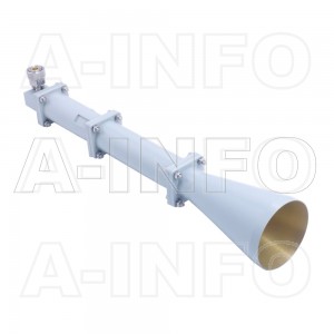 LB-CNH-90-15-R02-C-7 Right Hand Circular Polarization(RHCP) Conical Horn Antenna 8.2-12.4GHz 15dB Gain 7mm